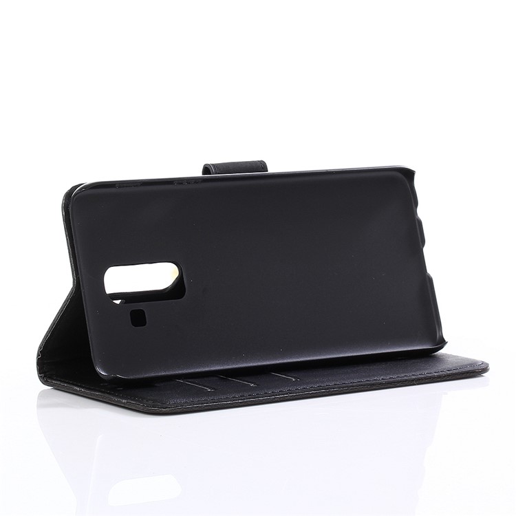 Crazy Horse Leather Wallet Case for Samsung Galaxy J8 (2018) - Black-6