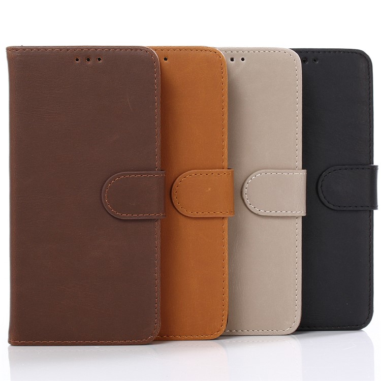 Crazy Horse Leather Wallet Case for Samsung Galaxy J8 (2018) - Black-7