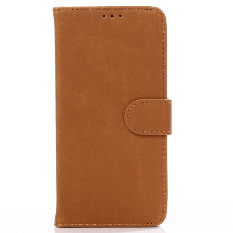 

Crazy Horse Leather Wallet Case Phone Shell for Samsung Galaxy J8 (2018) - Brown