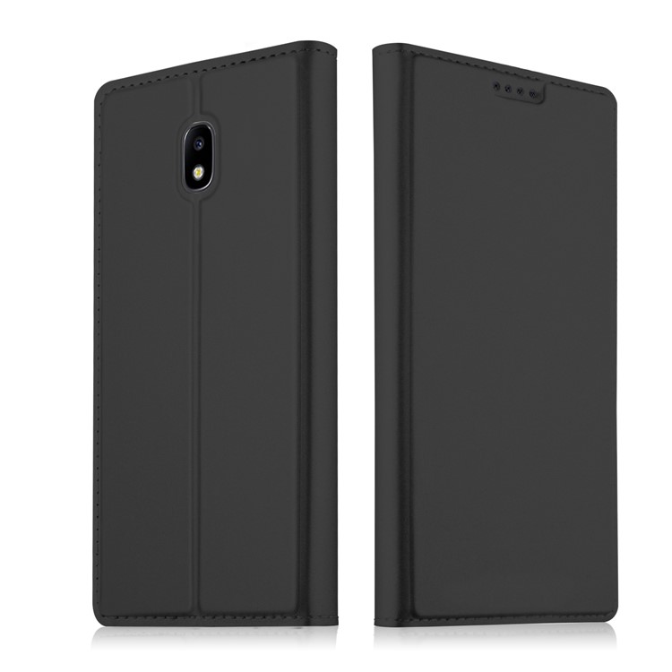 

Auto-absorbed Magnetic Stand Leather Card Holder Mobile Case for Samsung Galaxy J3 (2018) J337 / J3 Star - Black