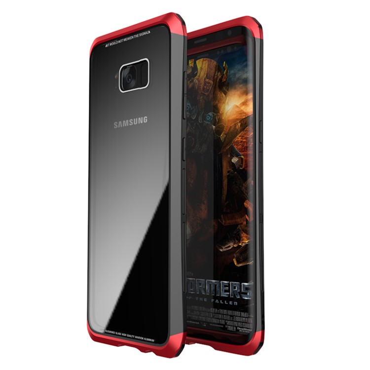

LUPHIE for Samsung Galaxy S8 G950 Drop-proof Tempered Glass + PC + Metal Hybrid Phone Cover - Red, Galaxy S8