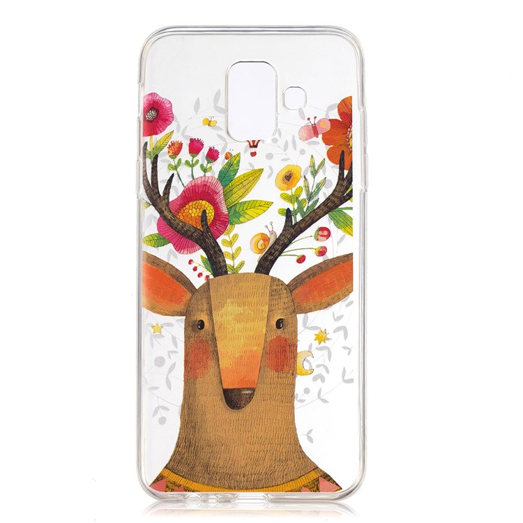 Pattern Printing IMD TPU Cell Phone Shell for Samsung Galaxy A6 (2018) - Flowered Elk-2