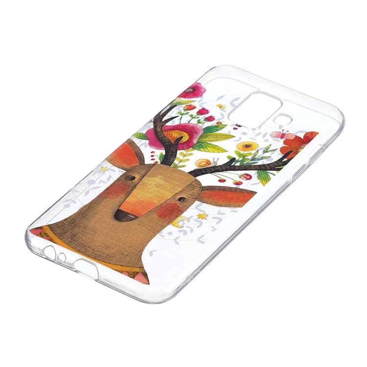 Pattern Printing IMD TPU Cell Phone Shell for Samsung Galaxy A6 (2018) - Flowered Elk-3