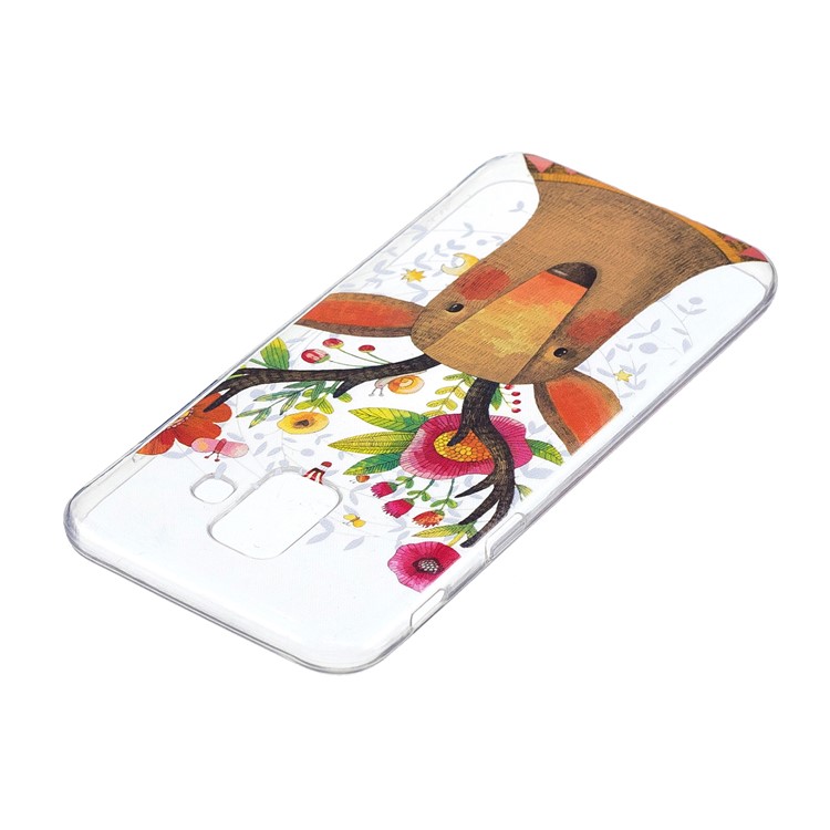 Pattern Printing IMD TPU Cell Phone Shell for Samsung Galaxy A6 (2018) - Flowered Elk-4