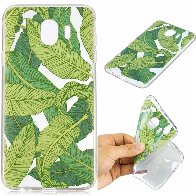 

Pattern Printing IMD TPU Back Case for Samsung Galaxy J4 (2018) - Green Leaves, Galaxy J4 (2018)