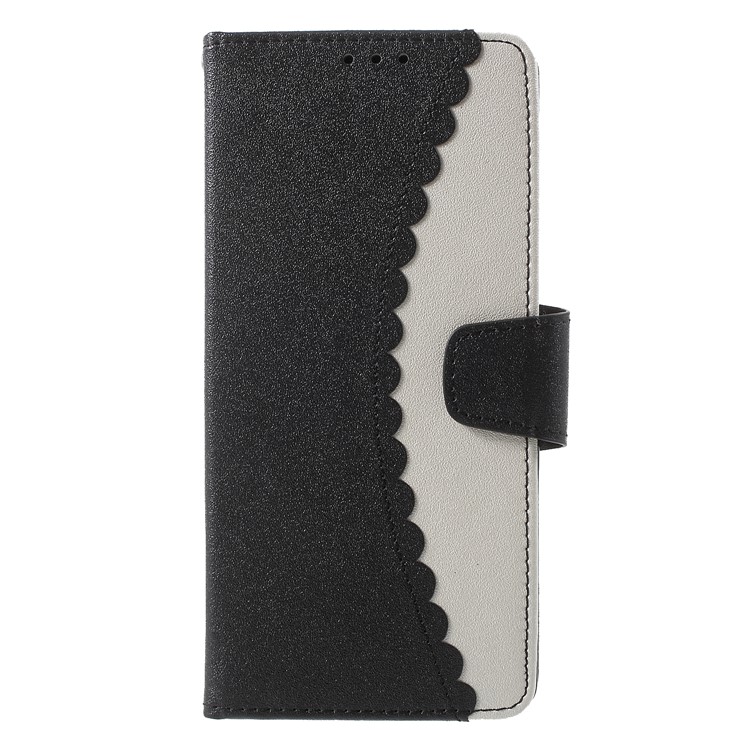 

Bi-color Splicing Leather Wallet Stand Phone Cover for Samsung Galaxy Note 9 - Black / White