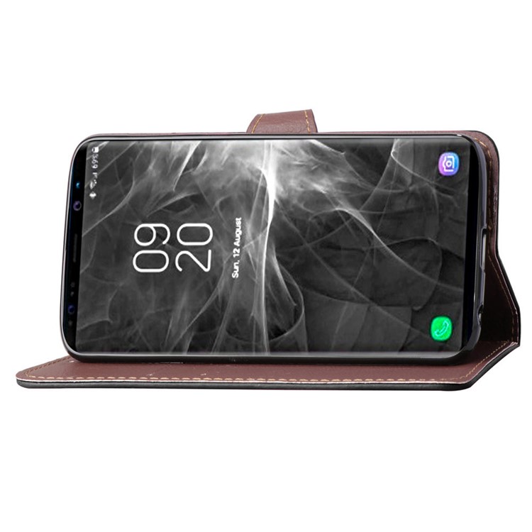 Leaf Shape Magnetic Flap Leather Wallet Casing for Samsung Galaxy Note9 - Black-5