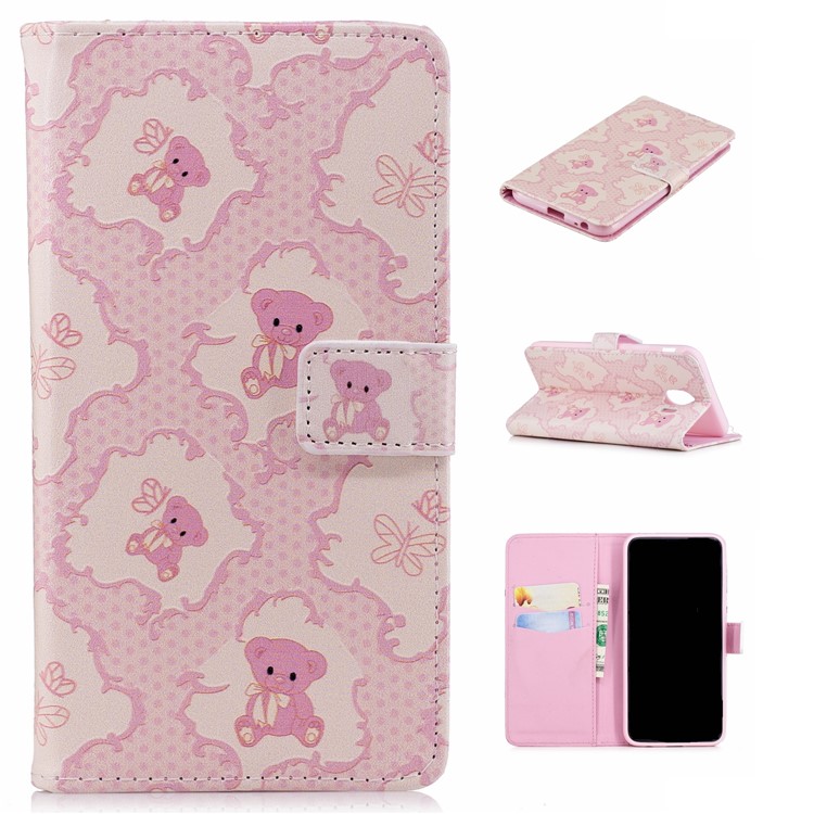 

Embossed Pattern Stand Wallet Stand Leather Mobile Phone Case for Samsung Galaxy J4 (2018) - Bears