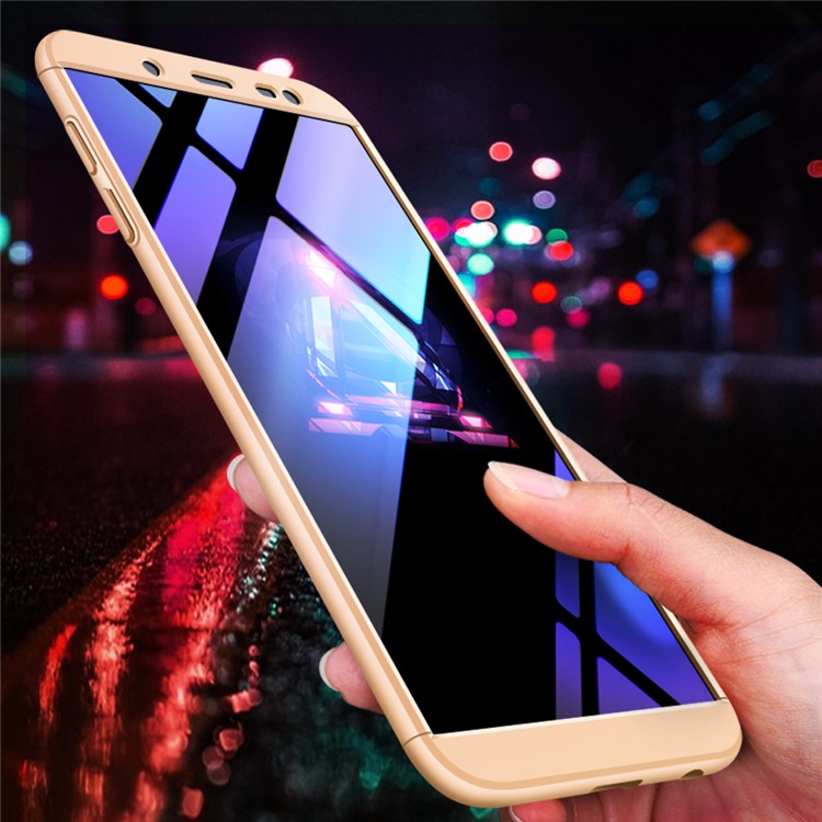 GKK Detachable 3-Piece Matte PC Hard Case for Samsung Galaxy J6 (2018) - Gold-3