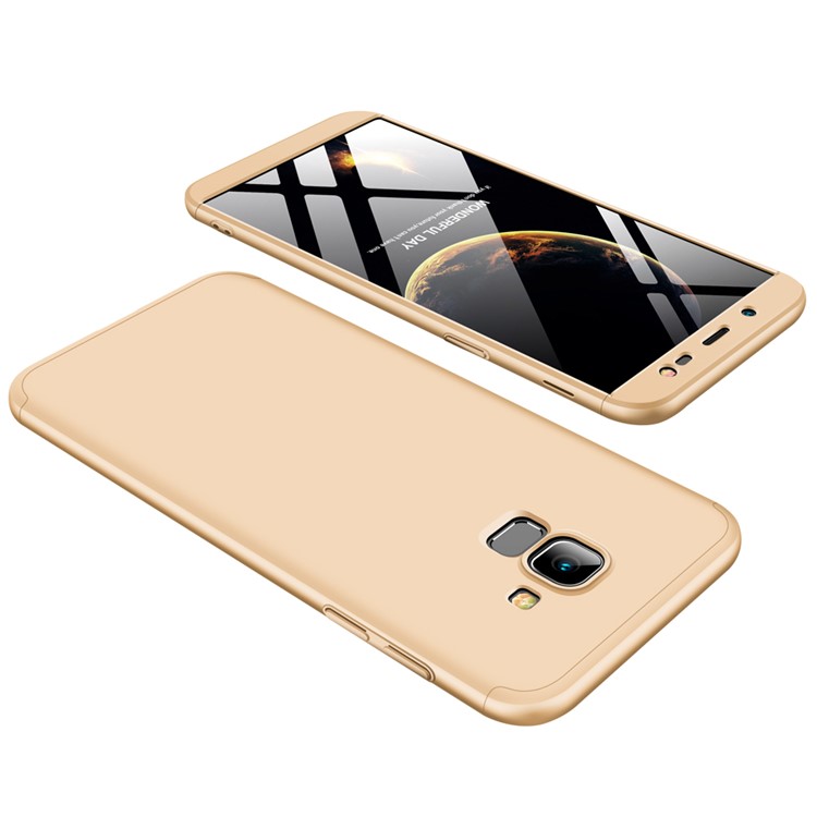 GKK Detachable 3-Piece Matte PC Hard Case for Samsung Galaxy J6 (2018) - Gold-4
