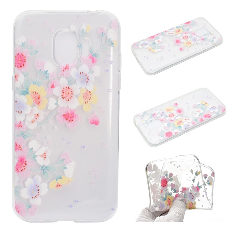 

Pattern Printing TPU Cell Phone Case Accessory for Samsung Galaxy J2 Pro 2018 - Cherry Blossoms