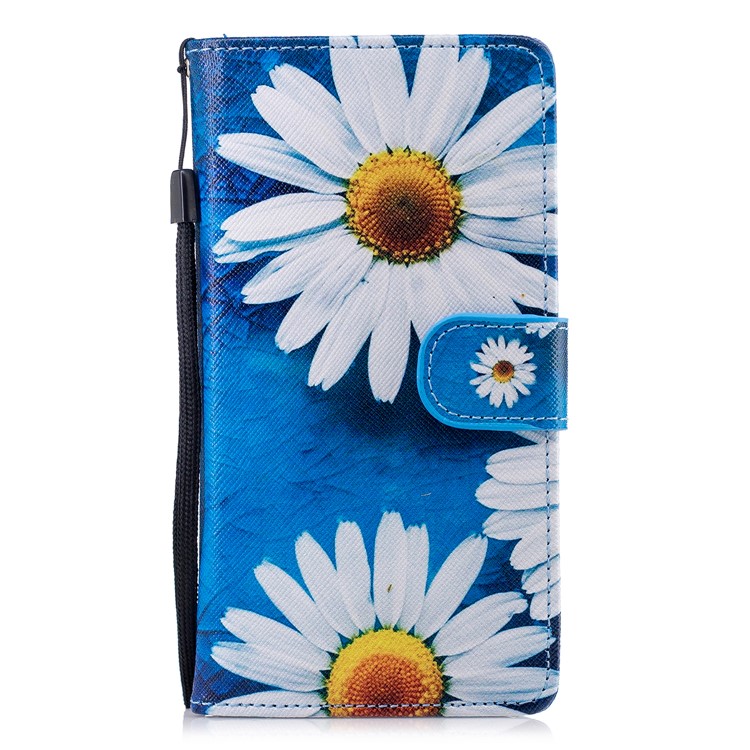 

Patterned Leather Wallet Mobile Phone Case with Strap for Samsung Galaxy J6 (2018) - Sunflower, Galaxy J6 (2018)