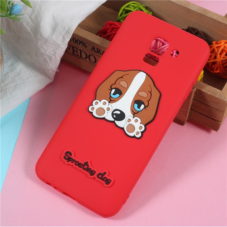 

3D Cartoon Pattern TPU Back Case for Samsung Galaxy J6 (2018) - Lazy Dog, Galaxy J6 (2018)