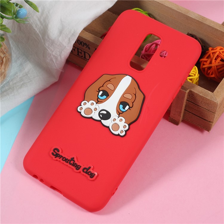 

3D Милое Изображение Мультфильма Мягкое Покрытие Телефона TPU Для Галактики Samsung A6 Plus (2018) / A9 Star Lite - Собачьи Лапы