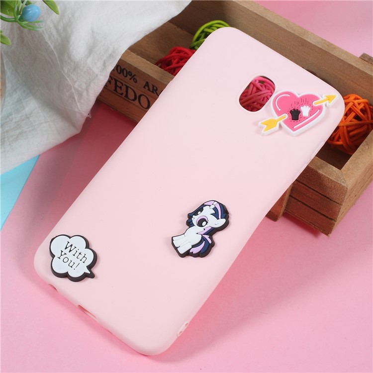 

3D Cartoon Pattern TPU Cover Case for Samsung Galaxy J7 (2018) - With You