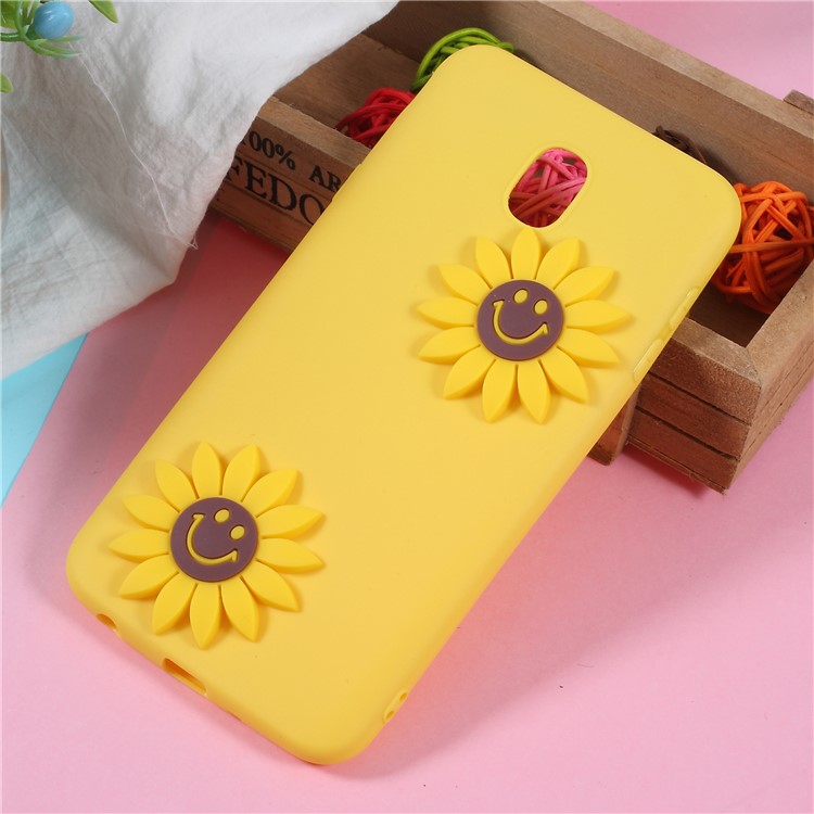 

3D Cartoon Pattern TPU Protection Case for Samsung Galaxy J7 (2018) - Sunflowers