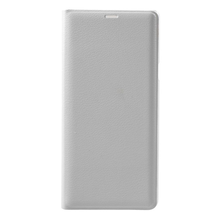 

Solid Color Card Holder Leather Phone Shell for Samsung Galaxy Note 9 - White