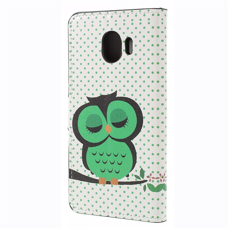 Pattern Printing PU Leather Magnetic Wallet Stand Casing for Samsung Galaxy J4 (2018) - Sleeping Owl-6