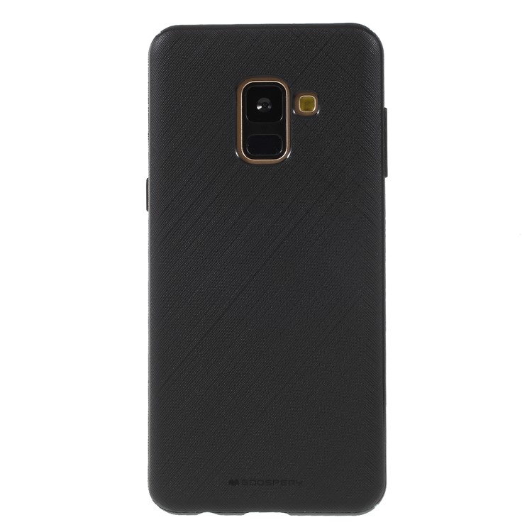 

MERCURY GOOSPERY Style Lux Textured Soft TPU Back Case for Samsung Galaxy A8 (2018) A530 - Black