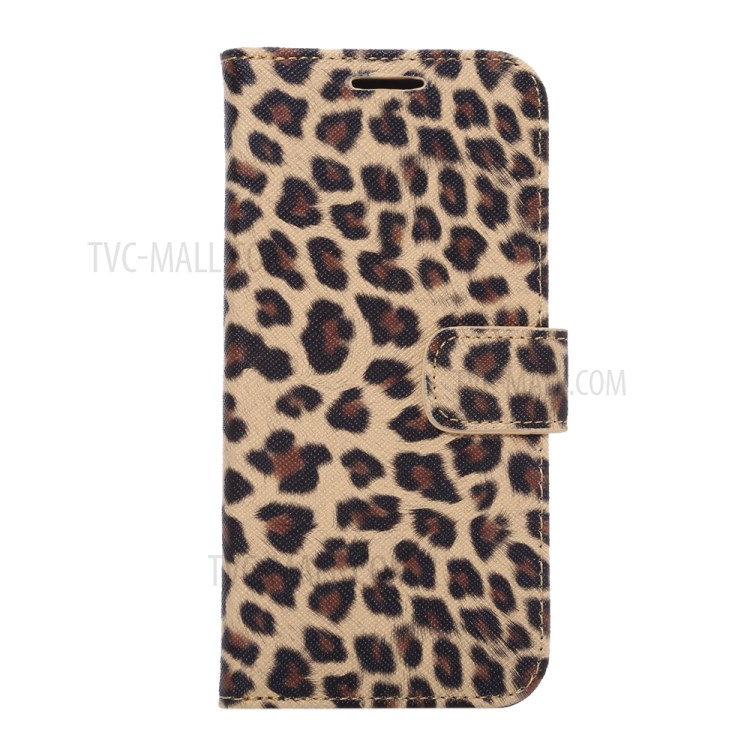Leopard Textur Brieftasche Lederhülle Für Samsung Galaxy S7 G930 - Gelb-2