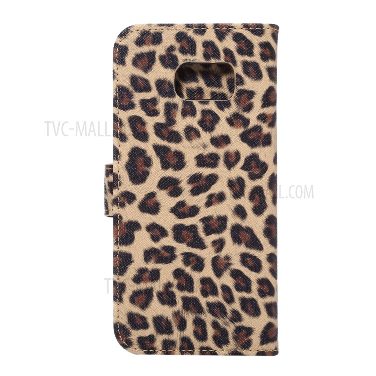 Leopard Textur Brieftasche Lederhülle Für Samsung Galaxy S7 G930 - Gelb-3