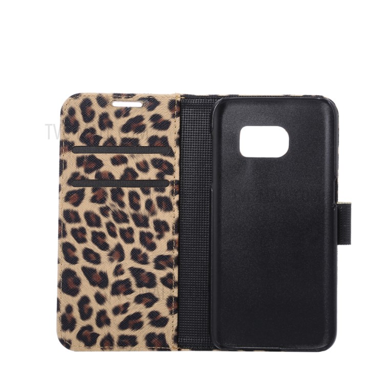Leopard Textur Brieftasche Lederhülle Für Samsung Galaxy S7 G930 - Gelb-4