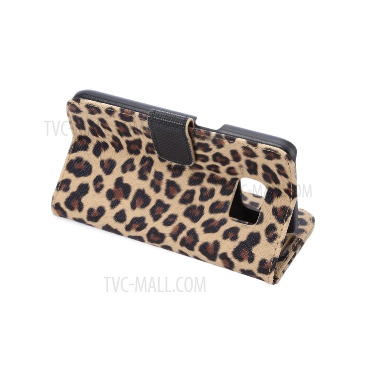 Leopard Textur Brieftasche Lederhülle Für Samsung Galaxy S7 G930 - Gelb-5