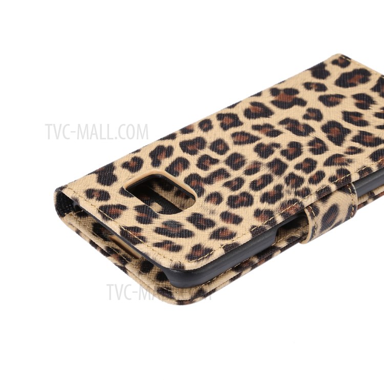 Leopard Textur Brieftasche Lederhülle Für Samsung Galaxy S7 G930 - Gelb-7
