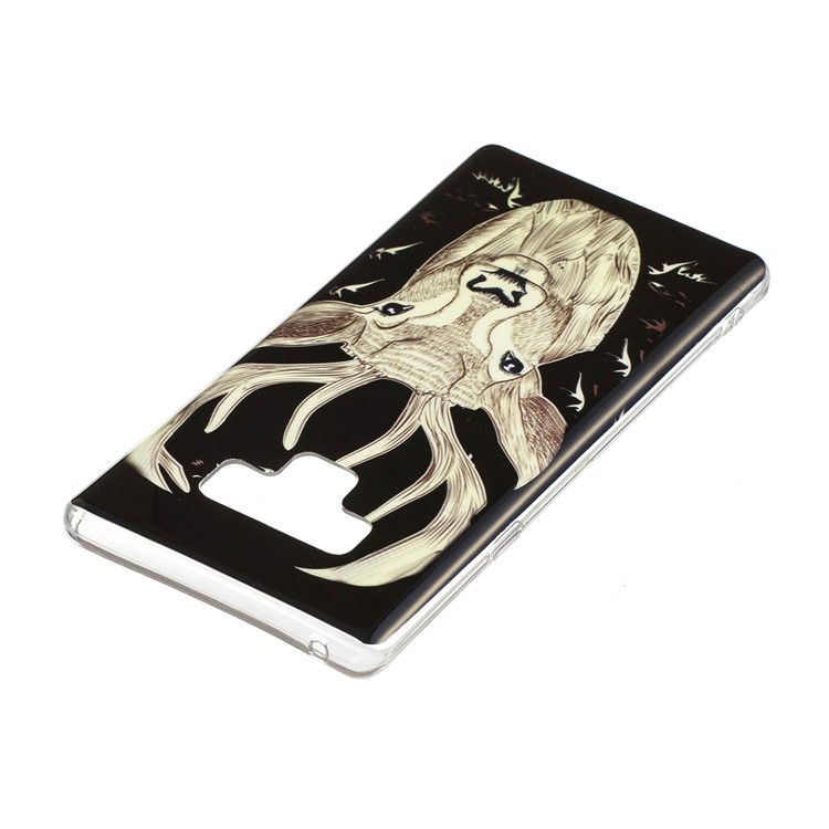 IMD Patterned Luminous TPU Mobile Cover for Samsung Galaxy Note 9 - Elk-3