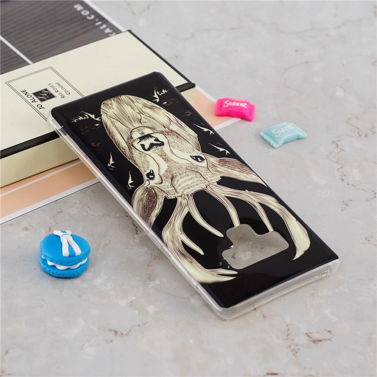 IMD Patterned Luminous TPU Mobile Cover for Samsung Galaxy Note 9 - Elk-5