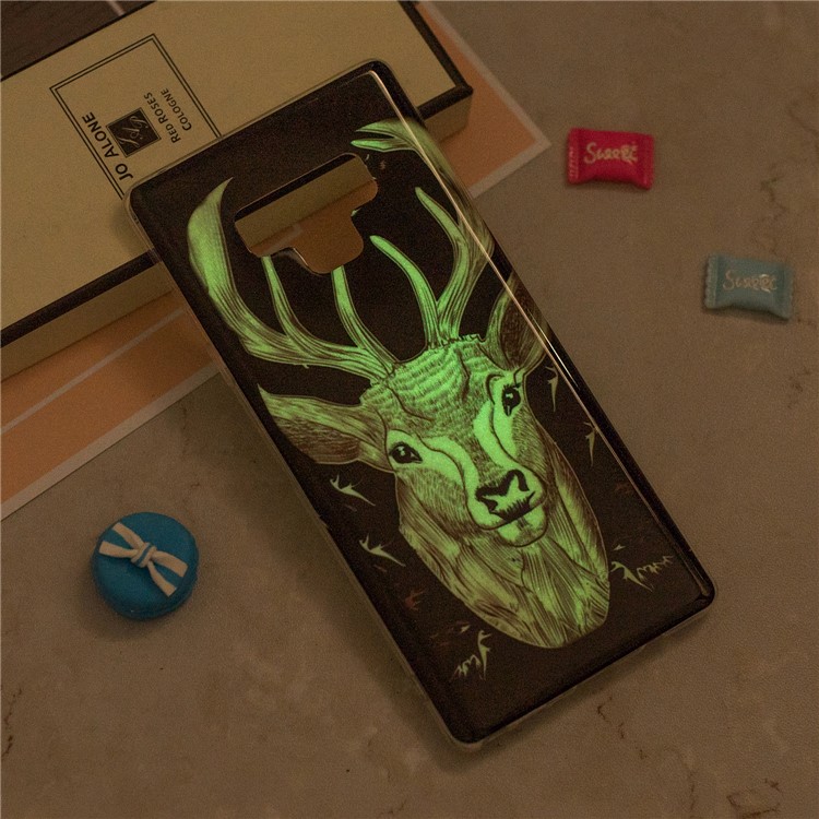 IMD Patterned Luminous TPU Mobile Cover for Samsung Galaxy Note 9 - Elk-6