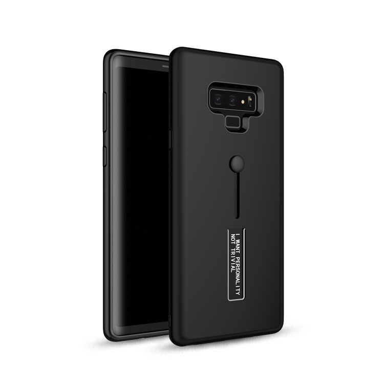 

TPU + PC Гибридная Крышка Подставки Для Пальцев Для Samsung Galaxy Note 9 - Черный, Galaxy Note9