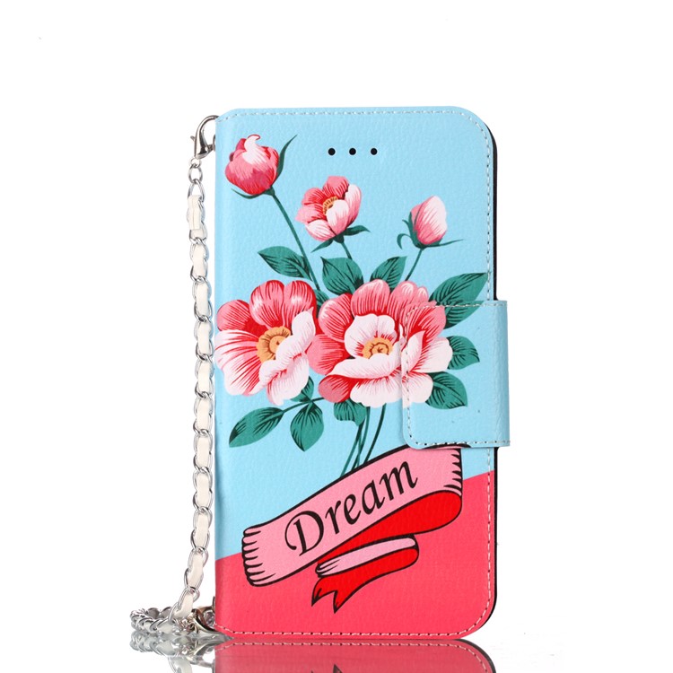

For Samsung Galaxy S9+ G965 Pattern Printing Magnetic Leather Stand Casing with Card Slots - Flower and Dream, Galaxy S9+