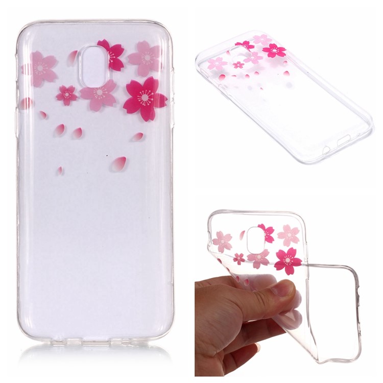 

Pattern Printing IMD TPU Shell for Samsung Galaxy J3 (2017) EU Version / J3 Pro (2017) - Falling Flower, Galaxy J3 (2017)