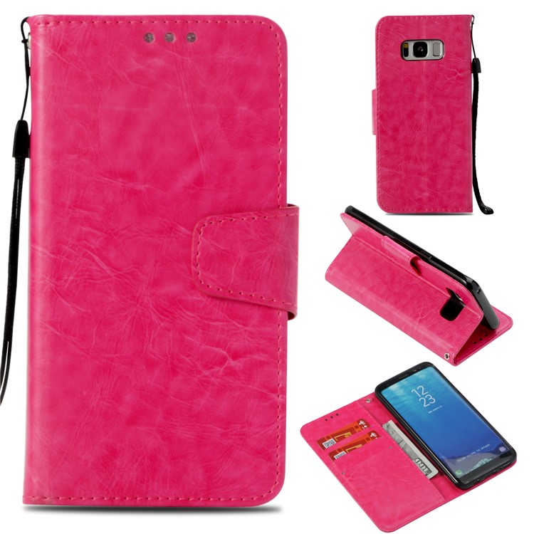 

Retro PU Leather Wallet Magnetic Phone Case for Samsung Galaxy S8 G950 - Rose