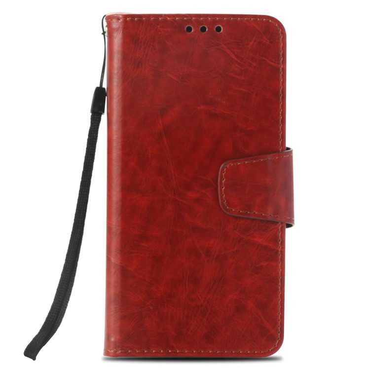 Retro Style Stand Wallet Leather Protection Case for Samsung Galaxy A8 (2018) - Brown-2