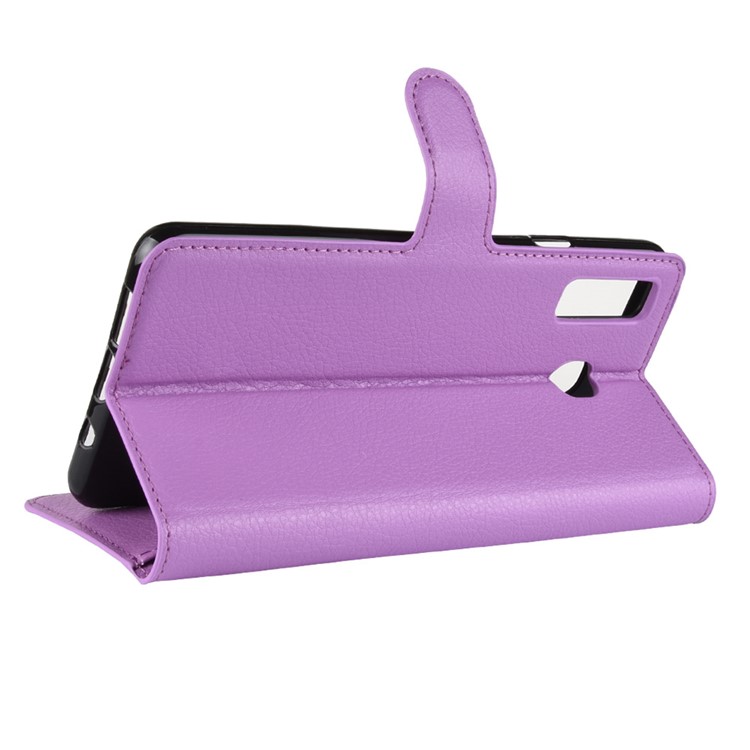 Litchi Grain Wallet Stand Leather Cellphone Case for Samsung Galaxy A8 Star / A9 Star (China) - Purple-5