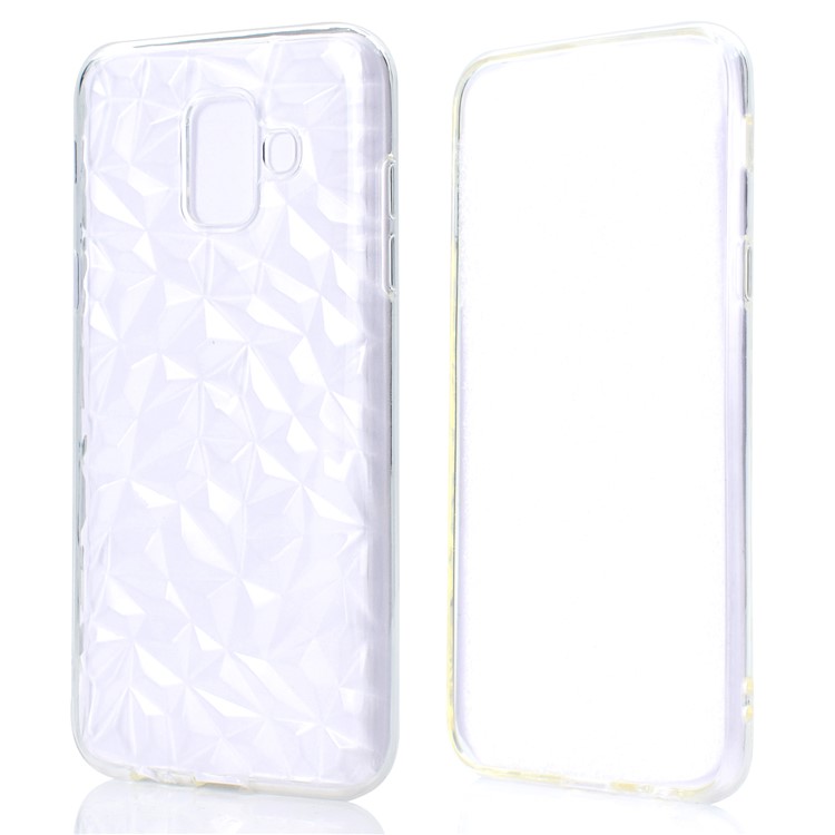 

3D Алмазное Зерно Мягкий Чехол Для Мобильного Телефона TPU Для Галактики Samsung A6 (2018) - Прозрачный, Galaxy A6 (2018)