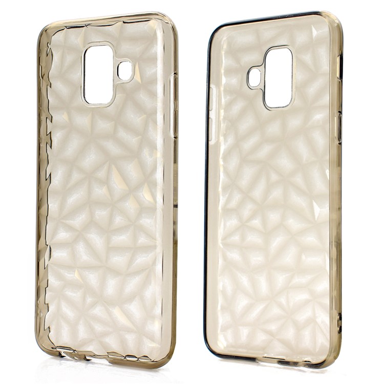 

3D Алмазное Зерно Мягкое Покрытие Мобильного Телефона TPU Для Галактики Samsung A6 (2018) - Серый, Galaxy A6 (2018)