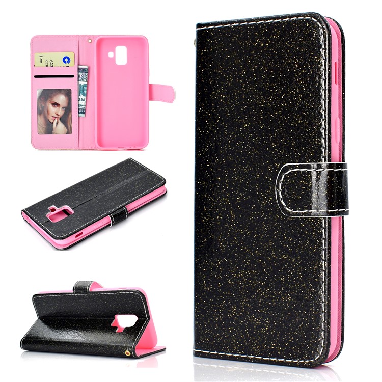 

Flash Powder Leather Wallet Case for Samsung Galaxy A6 (2018) - Black, Galaxy A6 (2018)