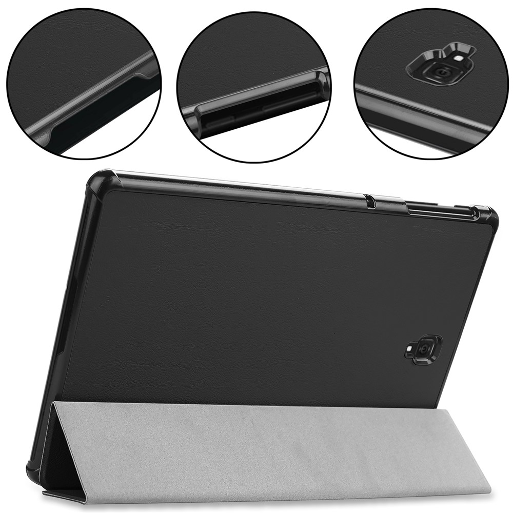 Tri-fold Stand PU in Pelle Smart Case Per Samsung Galaxy Tab S4 10.5 T830/T835 - Nero