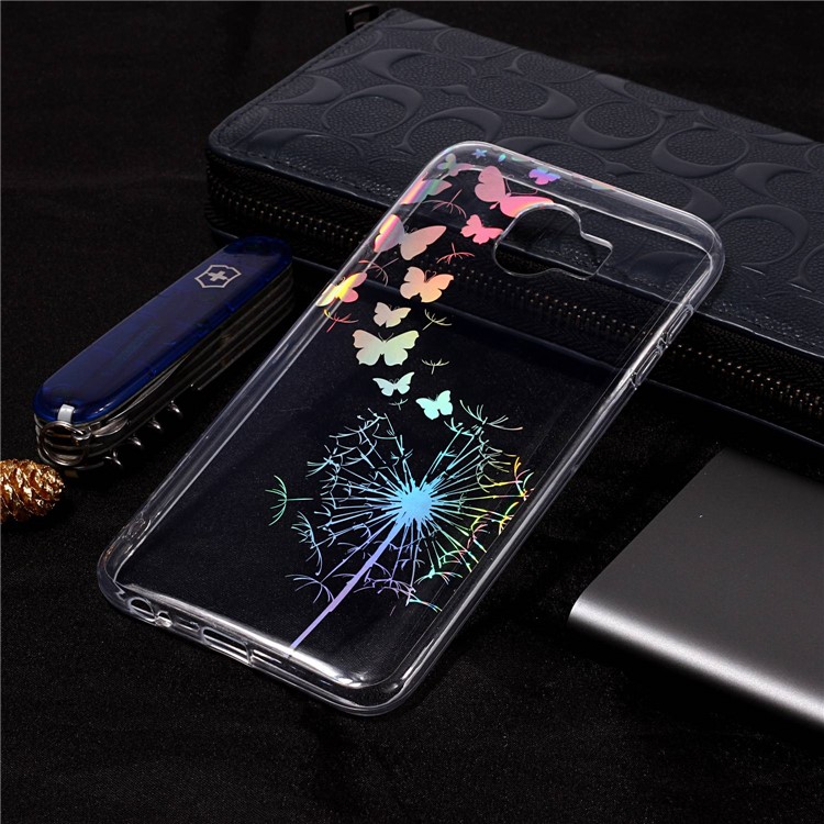 

Colorful Laser Carving IMD Patterned TPU Back Case for Samsung Galaxy J4 (2018) - Dandelion and Butterflies