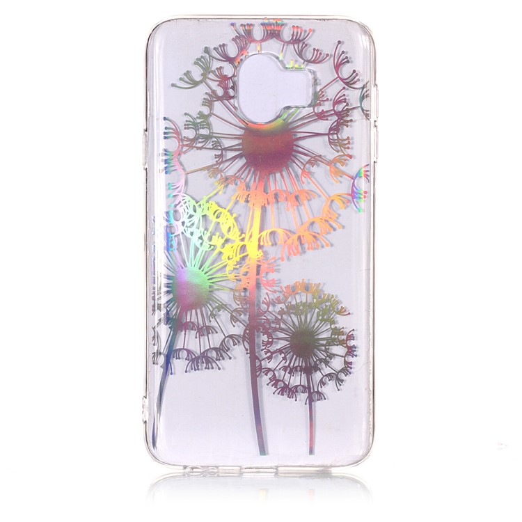 Colorful Laser Carving IMD Patterned TPU Back Cover for Samsung Galaxy J4 (2018) - Dandelion-2