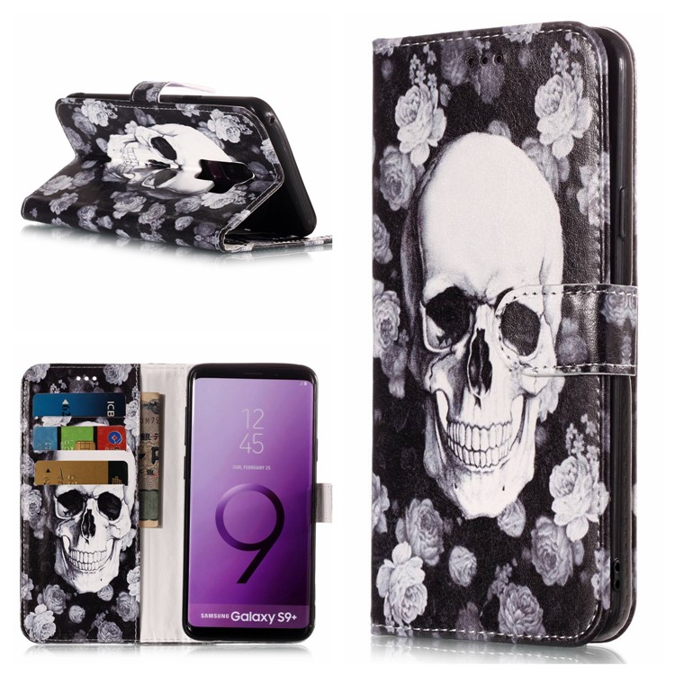 

Шаблон Для Печати Кошелек Кожаная Подставка Для Галактики Samsung S9 + SM-G965 - Крутой Череп, Galaxy S9+