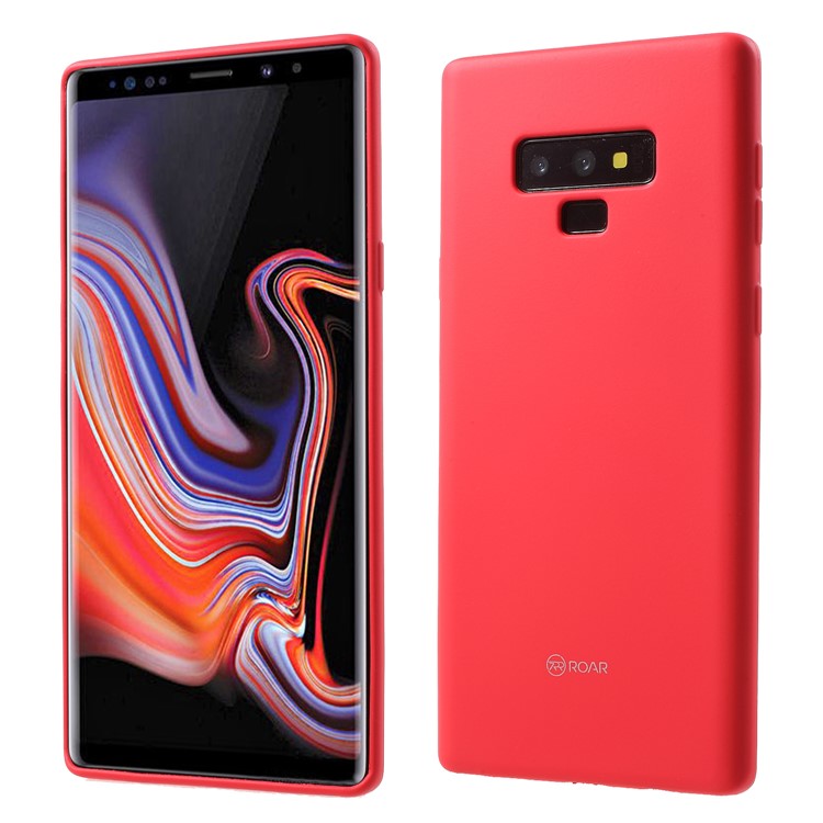 ROAR KOREA Todo O Dia Fosco Caso De Telefone TPU Para Samsung Galaxy Note9 N960 - Vermelho-1