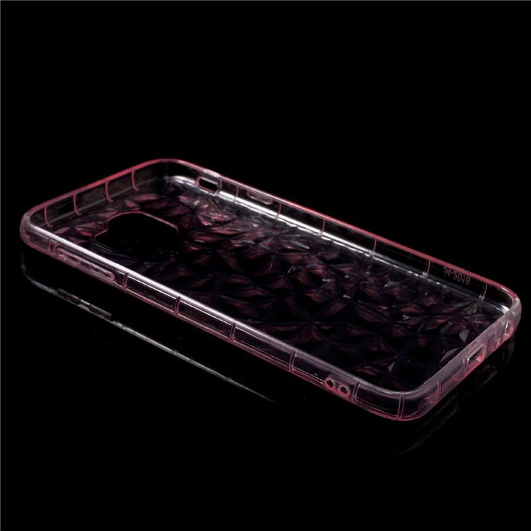 3D Diamond Texture TPU Case with PC Camera Lens Frame for Samsung Galaxy J4 (2018) - Pink-4