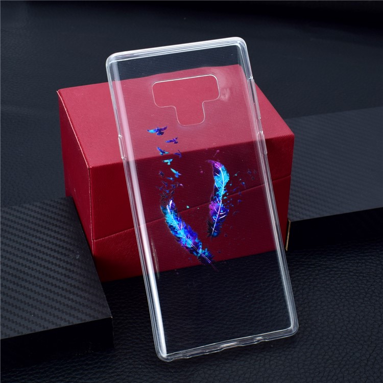 

Pattern Printing TPU Protector Cell Phone Shell for Samsung Galaxy Note 9 - Feathers, Galaxy Note9