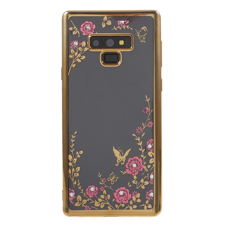 

Electroplated Soft TPU Rhinestone Phone Cover for Samsung Galaxy Note9 N960 - Gold