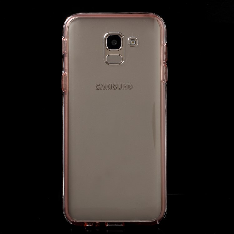 

Touchable TPU Front + PC Назад 2-в-1 Для Мобильного Телефона Для Галактики Samsung J6 (2018) - Розовый