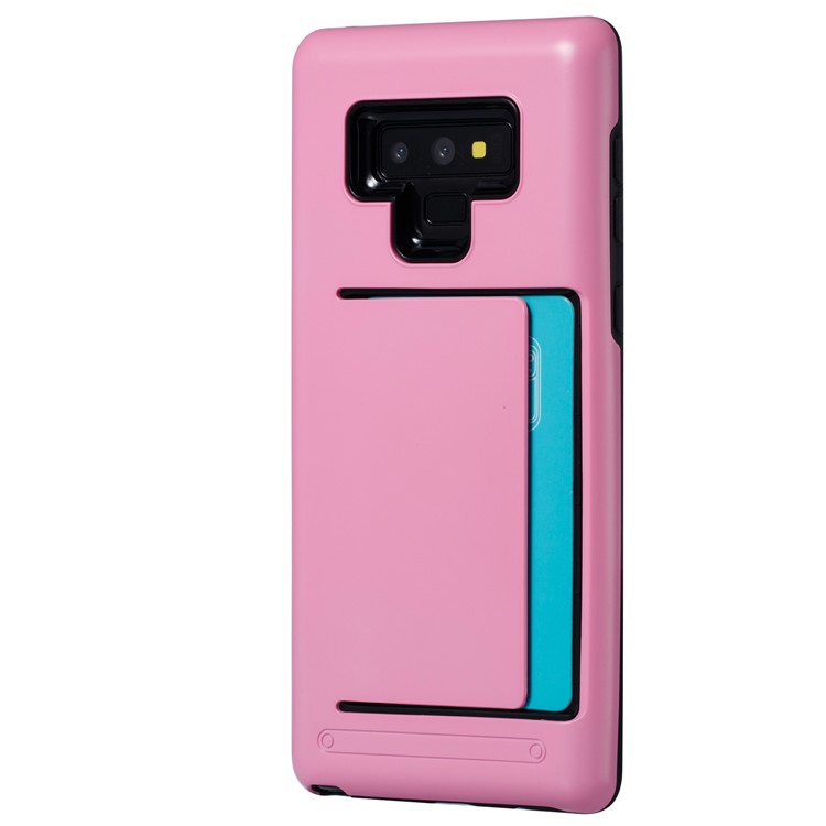 

Держатель Карты PC TPU Гибридный Задний Корпус Для Samsung Galaxy Note 9 - Розовый